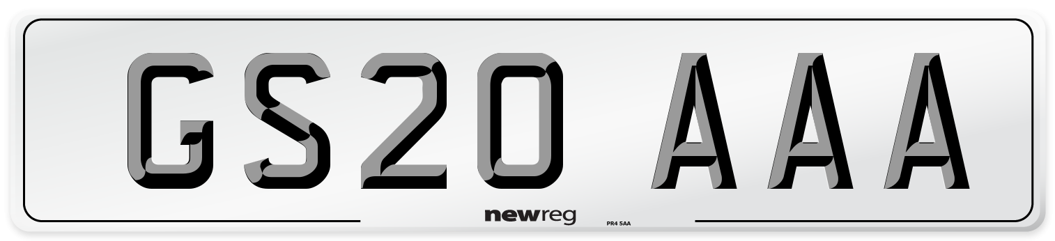 GS20 AAA Number Plate from New Reg
